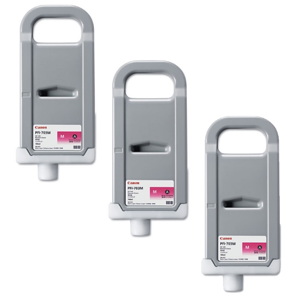 Canon PFI-703M 700ml Magenta Ink Tanks (3 Pack) - 2965B003AA	