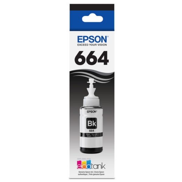 Epson 664 Black Ink Bottle for Expression ET 2550, ET 2600, ET 2500, ET 4500, ET 2650 T664120 S	