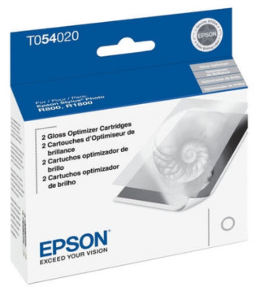Epson T054 Ink Gloss Optimizer 2 Pack for Stylus R800, R1800 - T054020