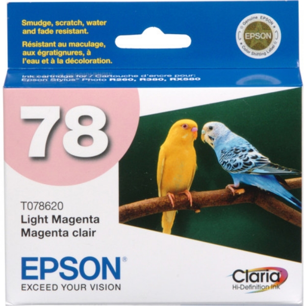 Epson 78 Claria Hi-Definition Ink Light Magenta for Artisan 50 and Stylus Photo R260, R280, R380, RX580, RX595, RX680 - T078620