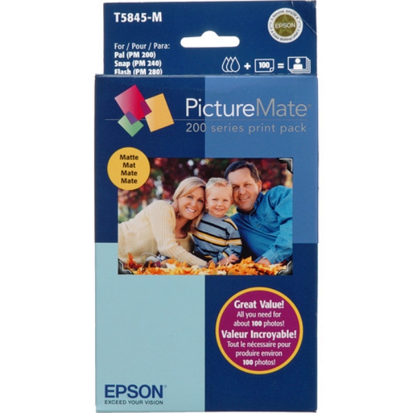 Epson PictureMate 200 Series Matte Print Pack - 100 Prints