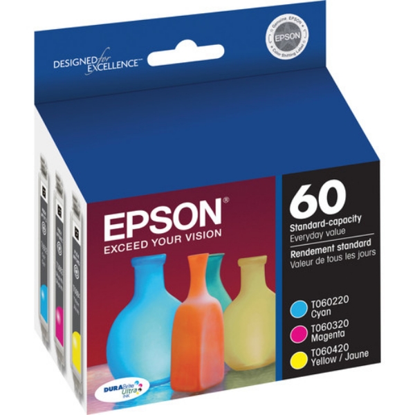 Epson 60 Color Multi-Pack Ink Cartridges for Select Stylus Printers - T060520-S