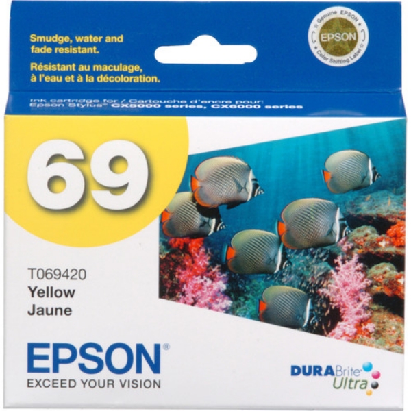 Epson 69 DURABrite Ultra Yellow Ink Cartridge - T069420-S