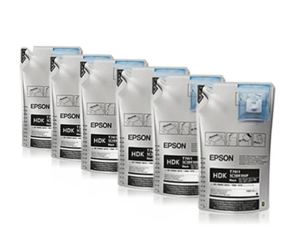 Epson T741 UltraChrome DS HDX High Density Black Ink Packs 6 x 1000mL for SureColor F6200, F7200, F9200, F9370 - T741X20
