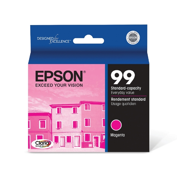 Epson 99 Claria Ink Magenta for Artisan 700, 710, 725, 730, 800, 810, 835, 837 - T099320-S