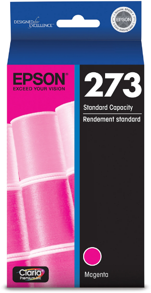 Epson 273 Claria Premium Magenta Ink Cartridge for Expression XP-520, XP-600, XP-610, XP-620, XP-800, XP-810, XP-820 - T273320-S