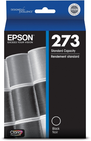 Epson 273 Claria Premium Black Ink Cartridge for Expression XP-520, XP-600, XP-610, XP-620, XP-800, XP-810, XP-820 - T273020-S