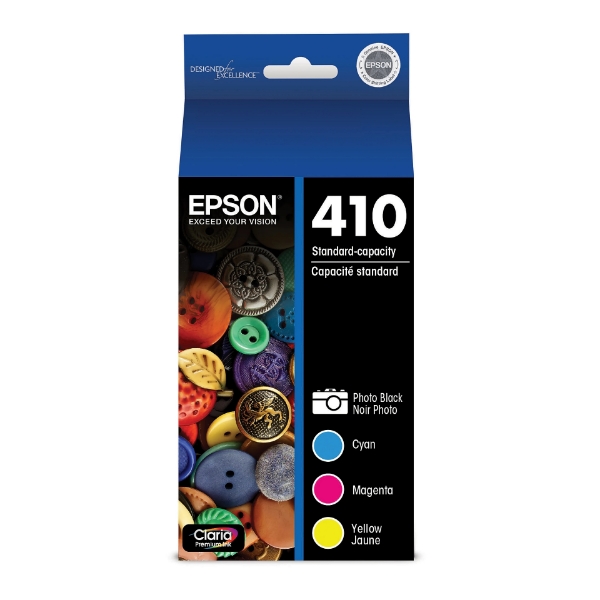 Epson 410 Claria Premium Photo Black and Color Ink Cartridges C/M/Y/PK 4-Pack - T410520-S