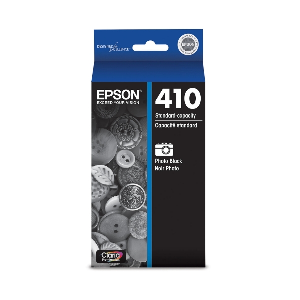 Epson 410 Claria Premium Photo Black Ink Cartridge for Expression XP-530, XP-630, XP-640, XP-830, XP-7100 - T410120-S