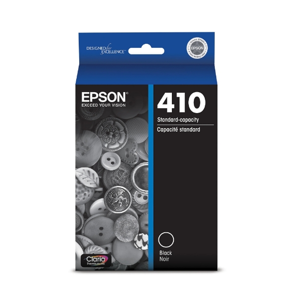 Epson 410 Claria Premium Black Ink Cartridge for Expression XP-530, XP-630, XP-640, XP-830, XP-7100 - T410020-S
