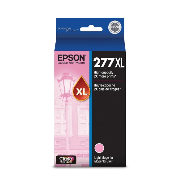 Epson 277XL High Capacity Light Magenta Ink Cartridge for Expression Photo XP-850, XP-860, XP-950, XP-960, XP-970 - T277XL620-S