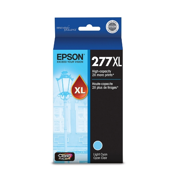 Epson 277XL High Capacity Light Cyan Ink Cartridge for Expression Photo XP-850, XP-860, XP-950, XP-960, XP-970 - T277XL520-S