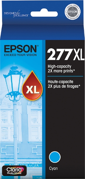 Epson 277XL High Capacity Cyan Ink Cartridge for Expression Photo XP-850, XP-860, XP-950, XP-960, XP-970 - T277XL220-S