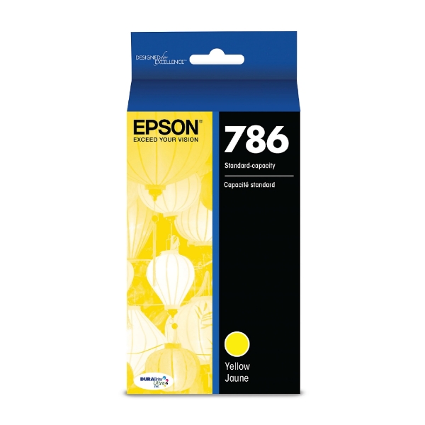 Epson 786 DURABrite Ultra Yellow Ink Cartridge for WorkForce Pro WF-4630, WF-4640, WF-5110, WF-5190, WF-5620, WF-5690 - T786420-S