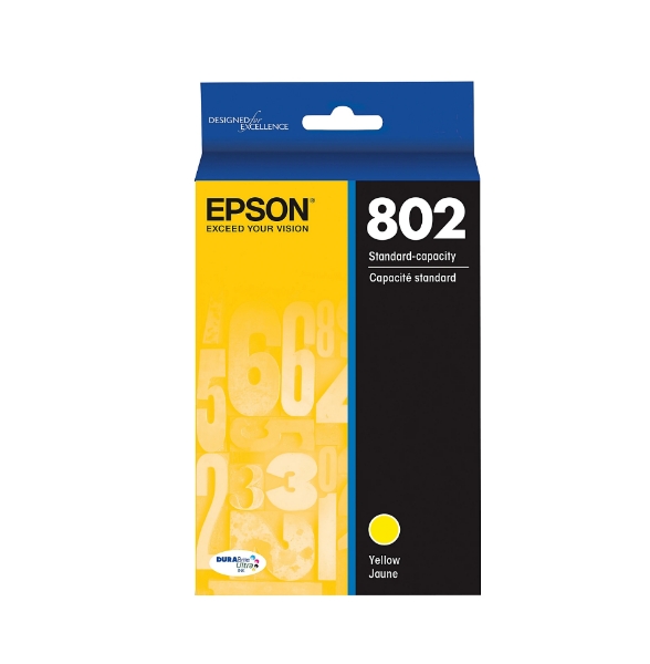 Epson T802 DURABrite Ultra Yellow Ink Cartridge for WorkForce Pro WF-4720, WF-4730, WF-4734, WF-4740, EC-4020, EC-4030, EC-4040 - T802420-S
