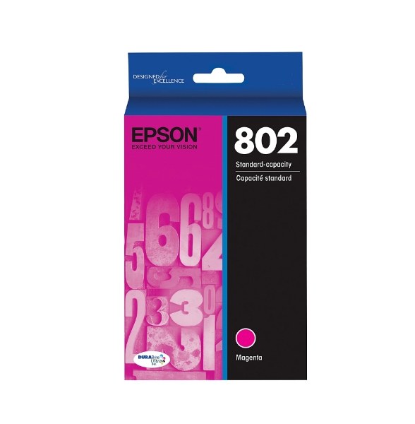 Epson T802 DURABrite Ultra Magenta Ink Cartridge for WorkForce Pro WF-4720, WF-4730, WF-4734, WF-4740, EC-4020, EC-4030, EC-4040 - T802320-S
