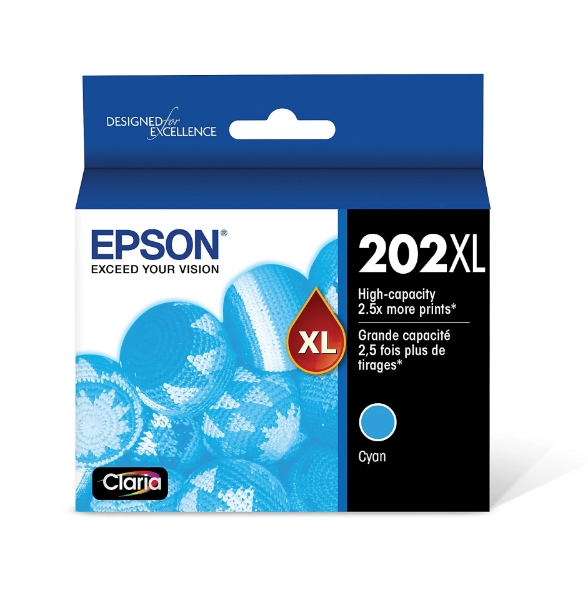 Epson 202XL High Capacity Cyan Ink Cartridge for WorkForce 2860 and Expression Home XP-5100 - T202XL220-S