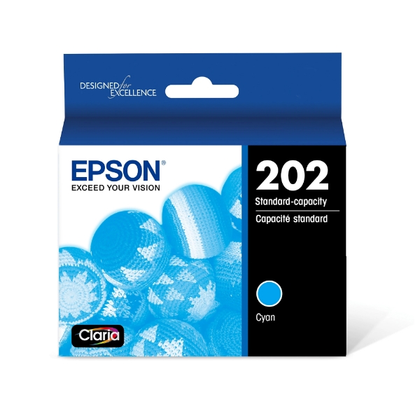 Epson 202 Cyan Ink Cartridge for WorkForce WF-2860 and Expression Home XP-5100 - T202220-S	
