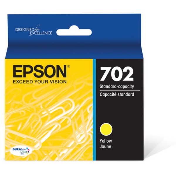 Epson T702 DURABrite Ultra Standard Capacity Yellow Ink Cartridge for WorkForce Pro WF-3720, WF-3733, WF-3730 - T702420-S	