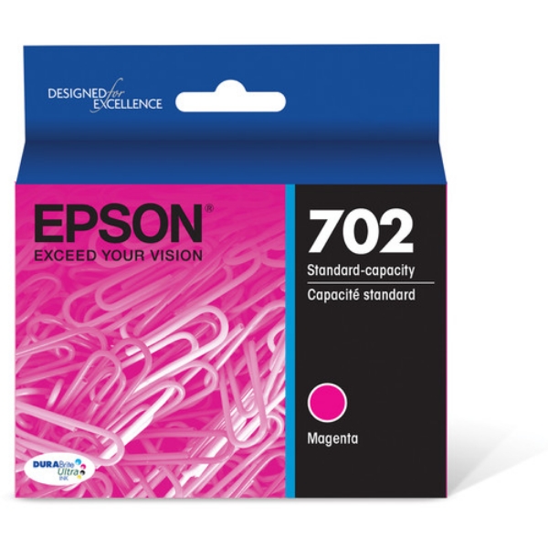Epson T702 DURABrite Ultra Standard Capacity Magenta Ink Cartridge for WorkForce Pro WF-3733, WF-3720, WF-3730 - T702320-S	