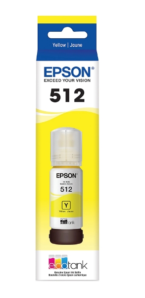 Epson EcoTank T512 Yellow Ink Bottle for Premium Expression ET-7750, ET-7700 - T512420-S