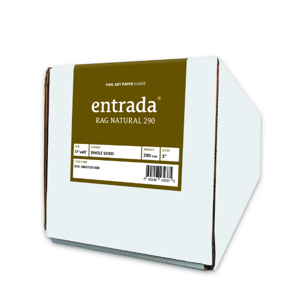 Moab Entrada Rag Natural 290gsm 17"x40' Roll 3" Core	