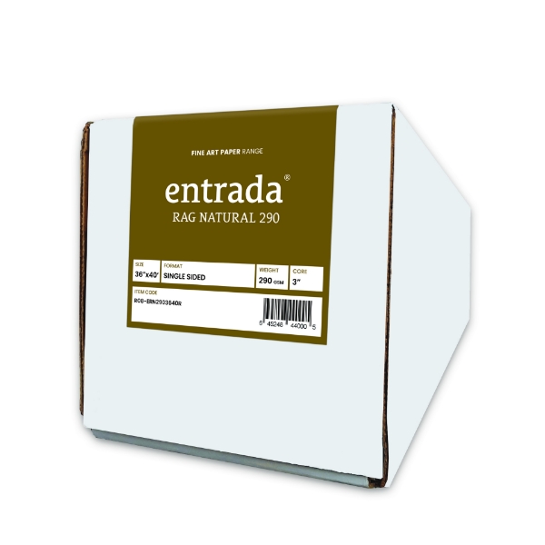 Moab Entrada Rag Natural 290gsm 36"x40' Roll 3" Core	