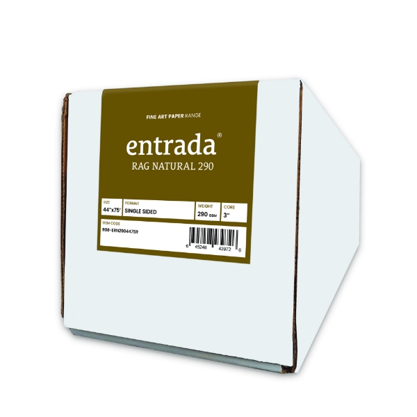 Moab Entrada Rag Natural 290gsm 44"x75' Roll - Single Sided	
