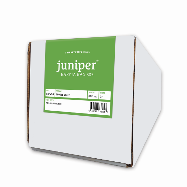 Moab Juniper Baryta Rag 305gsm 60"x50' Roll	