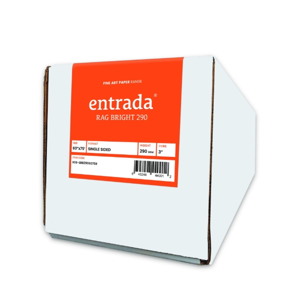 Moab Entrada Rag Bright 290gsm 60"x75' Roll 3" Core