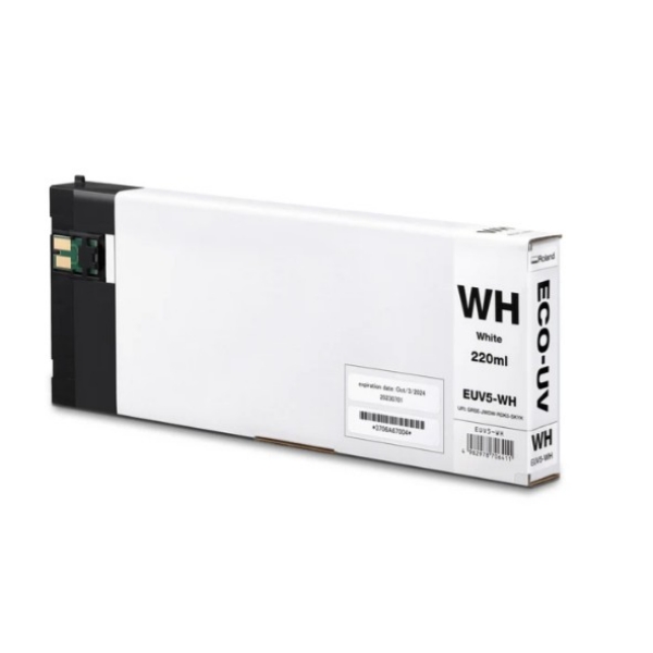 Roland Eco-UV5 White Ink Cartridge 220ml for BD-8, BD-12