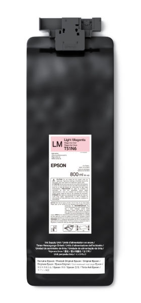 Epson UltraChrome GS3 Eco-Solvent Light Magenta Ink Cartridge 800ml for SureColor S8170, S9170