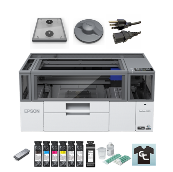 EPSON SureColor F1070 Standard Edition DTG & DTF Hybrid Printer - items included