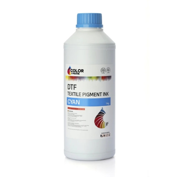 Color Prime DTF Textile Pigment Ink - Cyan (1kg)