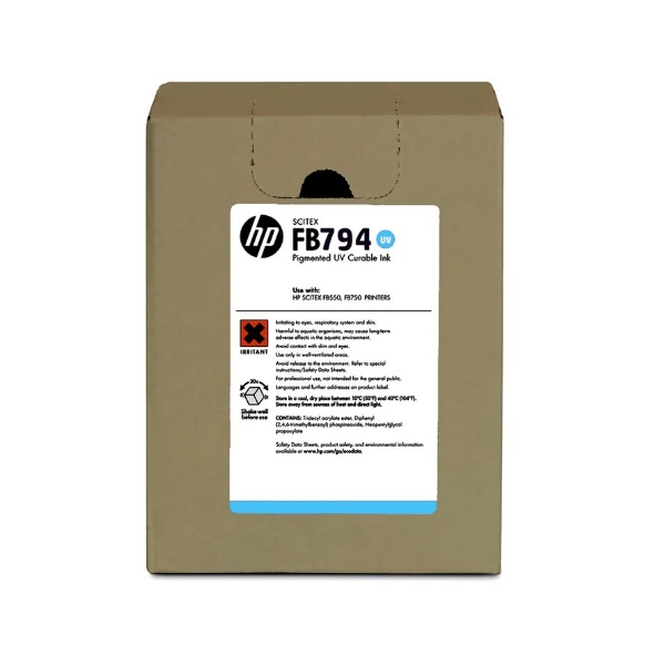 HP FB794 3-liter Light Cyan Scitex Ink Cartridge for FB550, FB750