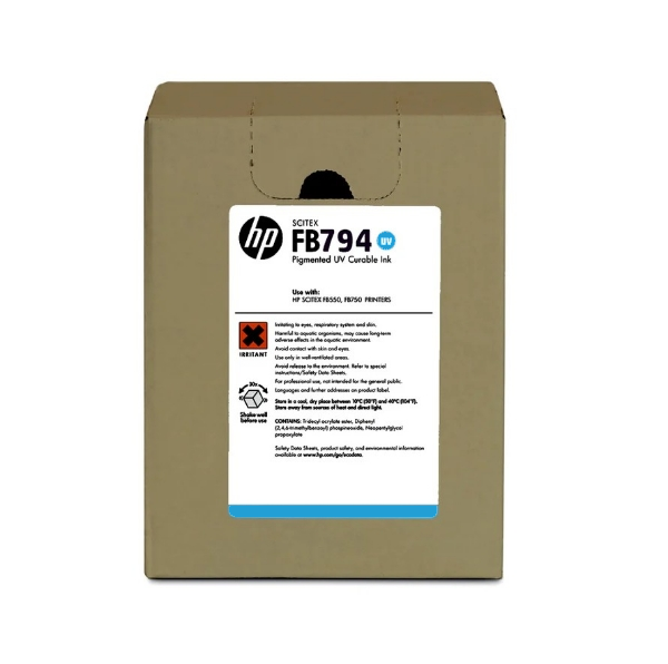 HP FB794 3-liter Cyan Scitex Ink Cartridge for FB550, FB750