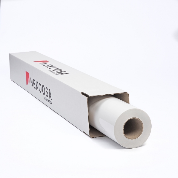 Nekoosa 8mil Hi-Stat Gloss Clear Static Cling Vinyl with 90# PE-Coated Layflat Liner 60"x150' Roll