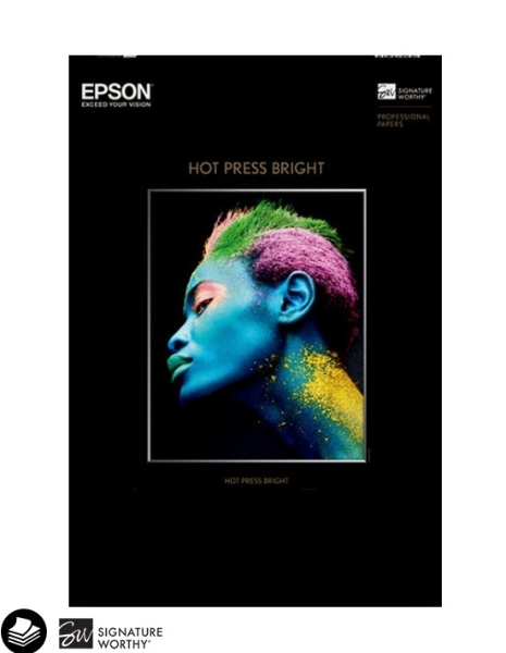 EPSON Hot Press Bright 330gsm 8.5"x11" - 25 Sheets