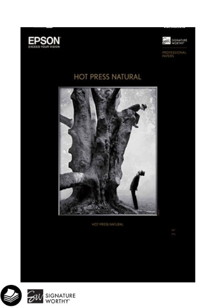 EPSON Hot Press Natural 330gsm 17"x22" - 25 Sheets