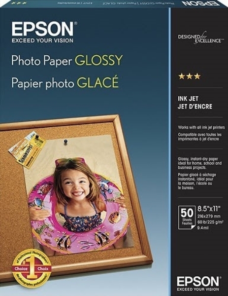EPSON Photo Paper Glossy 8.5"x11" - 50 sheets