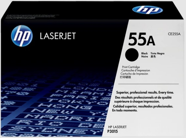 Picture of HP 55A Black Original LaserJet Toner Cartridge for P3015 - CE255A
