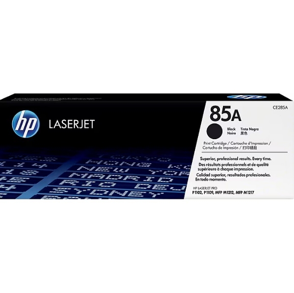 HP 85A Black Original LaserJet Toner Cartridge for P1102, P1102w, M1132, M1212, M1214, M1217  - CE285A