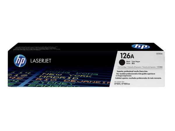 HP 126A Black Original LaserJet Toner Cartridge for CP1025, M175nw, M275 - CE310A