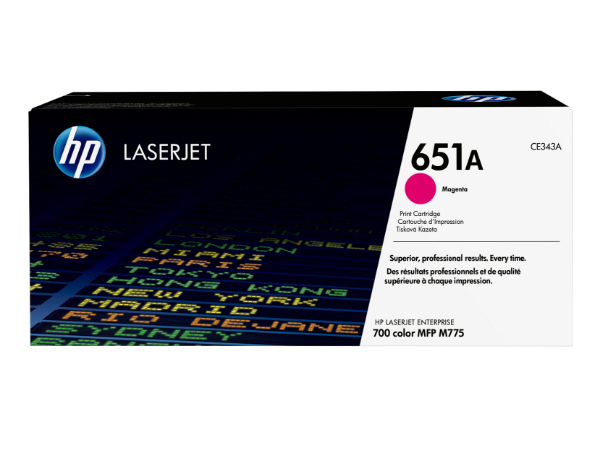 HP 651A Magenta Original LaserJet Toner Cartridge  for 700 color MFP M775 - CE343A
