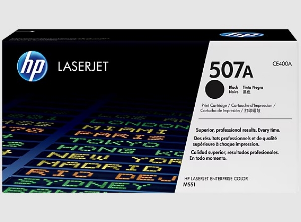 HP 507A Black Original LaserJet Toner Cartridge for M551 - CE400A