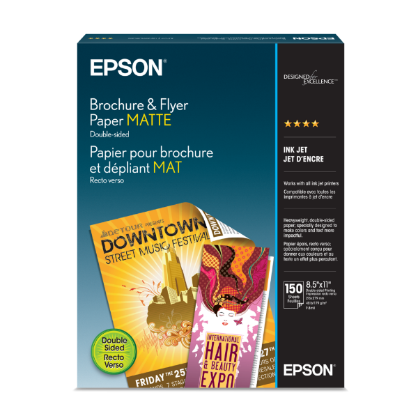 Epson Brochure & Flyer Paper 8.5"x11" - 150 Sheets