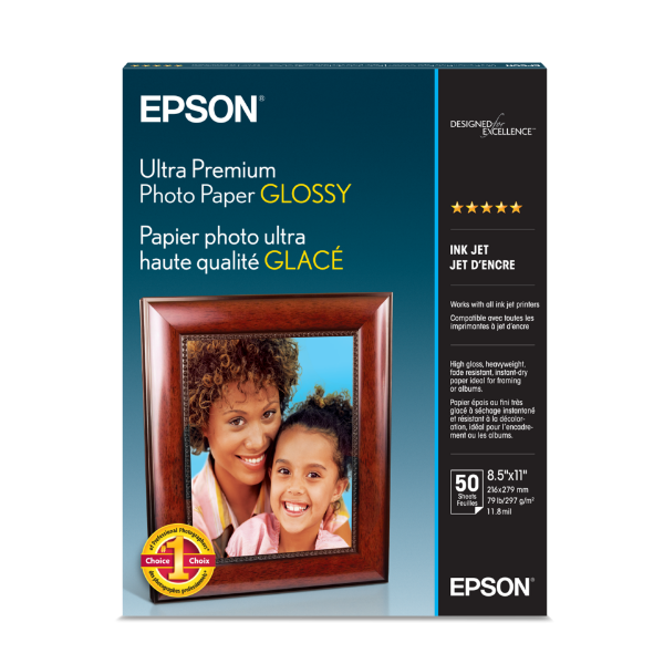 EPSON Ultra Premium Photo Paper Glossy 297gsm 8.5" x 11" - 50 Sheets