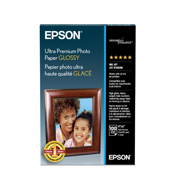 EPSON Ultra Premium Photo Paper Glossy 297gsm 4"x6" - 100 Sheets