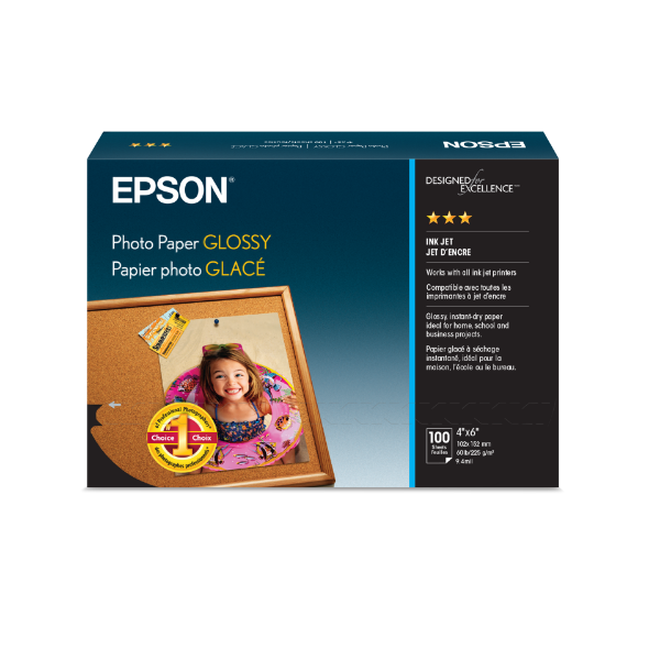EPSON Photo Paper Glossy 4"x6" - 100 sheets