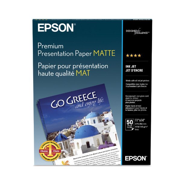 EPSON Premium Presentation Paper Matte 11"x14" 50 Sheets